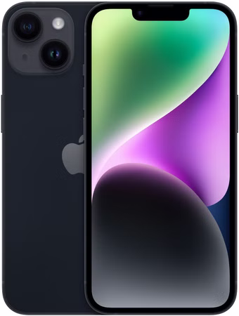 Apple iPhone 14 Smartphone 128GB (Akku 100%) Schwarz Midnight