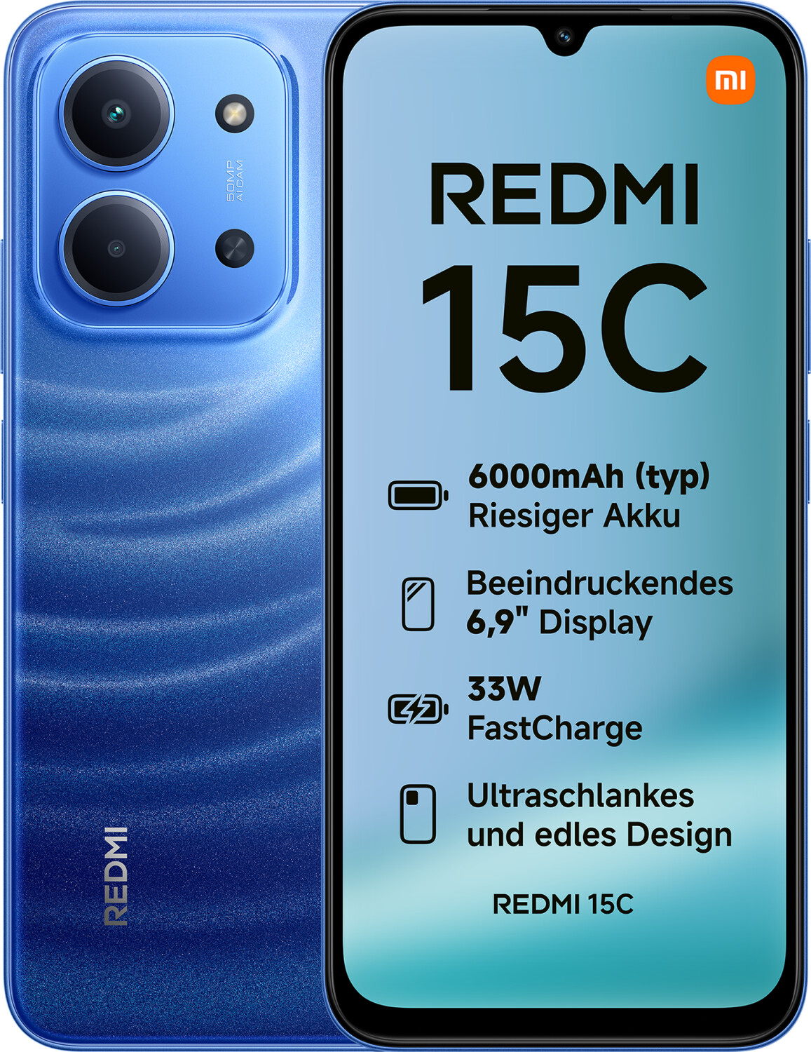 Xiaomi Redmi 15C Smartphone 128GB Blau Moonlight Blue