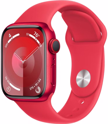 Apple Watch Series 9 Red 4G Smartwatch 41mm Sportarmband Red S/M Alu 