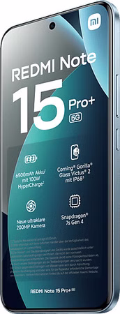 Xiaomi Redmi Note 15 Pro Plus Smartphone 256GB Blau Glacier Blue