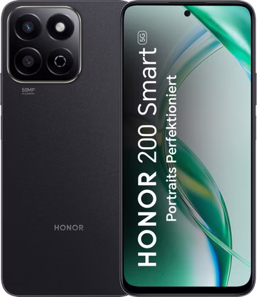 Honor 200 Smart Smartphone 256GB Schwarz Midnight Black