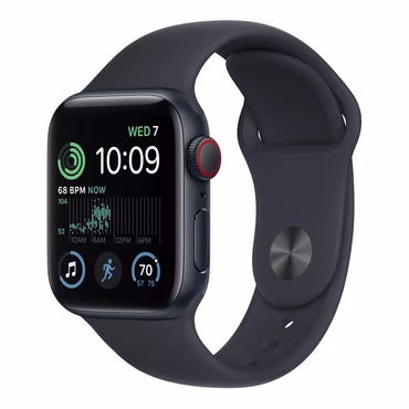Apple Watch SE 2022 Aluminium Smartwatch 44 mm Schwarz Midnight